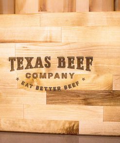 Texas Beef chopping board with Rectangular logo